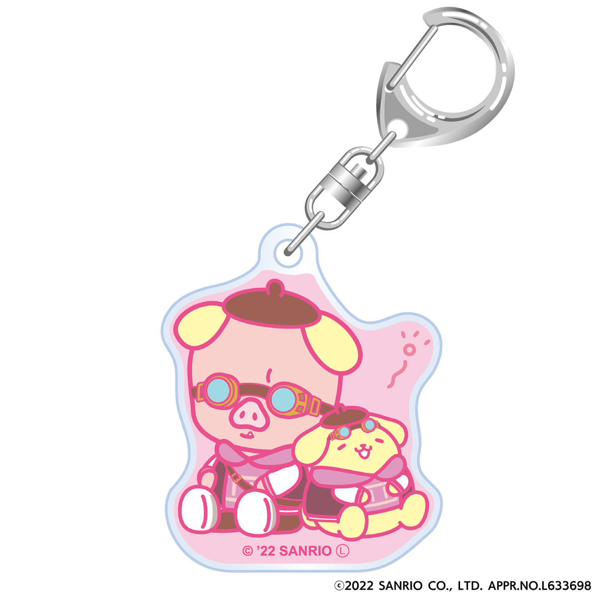 ドズル社サンリオキャラクターズコラボ アクリルキーホルダー おおはらMEN × ポムポムプリン