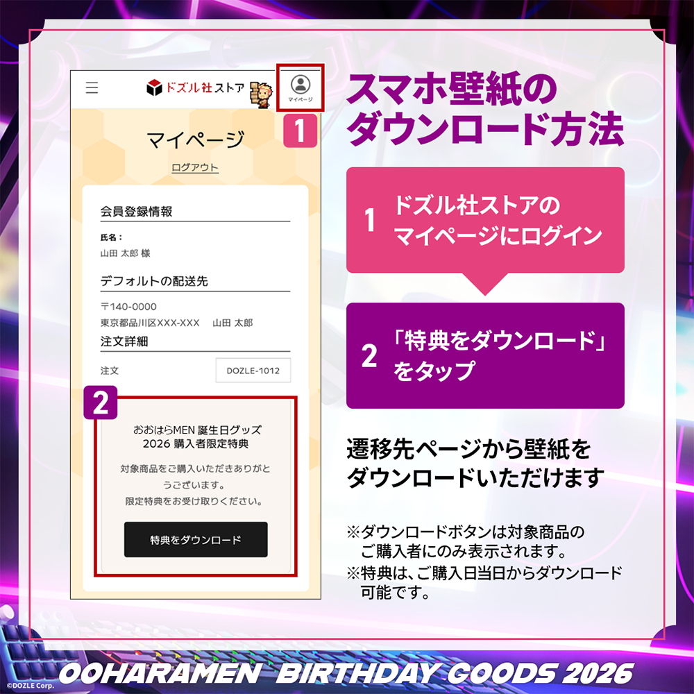 【受注販売】誕生日グッズ2026 フルセット おおはらMEN