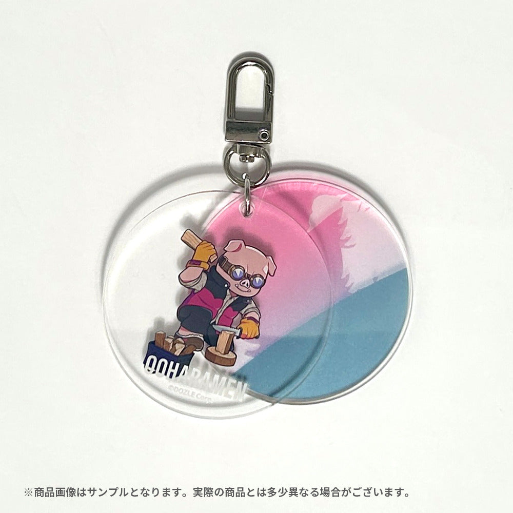 キャンプドズル社 2連アクリルキーホルダー おおはらMEN