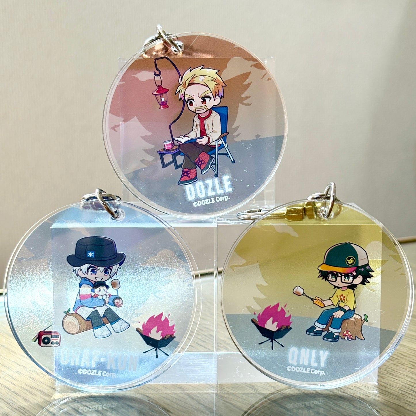 キャンプドズル社 2連アクリルキーホルダー おらふくん